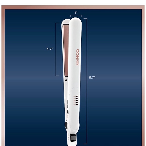 Brand New Conair Double Ceramic Flat Iron, 1 Inch - Picture 5 of 7